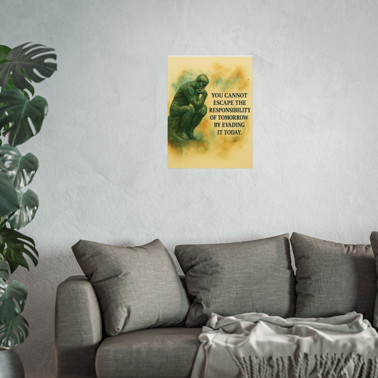 Inspirational Fine Art Posters, Motivational Wall Decor, Living Room Art, Gift for Dreamers, Reflection and Responsibility Quotes