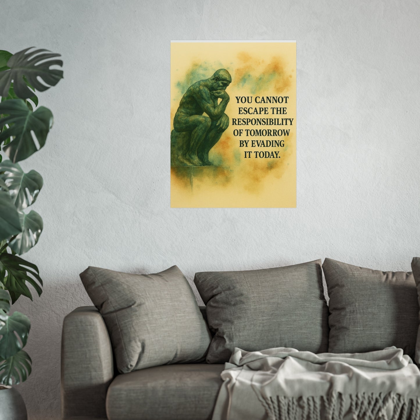 Inspirational Fine Art Posters, Motivational Wall Decor, Living Room Art, Gift for Dreamers, Reflection and Responsibility Quotes