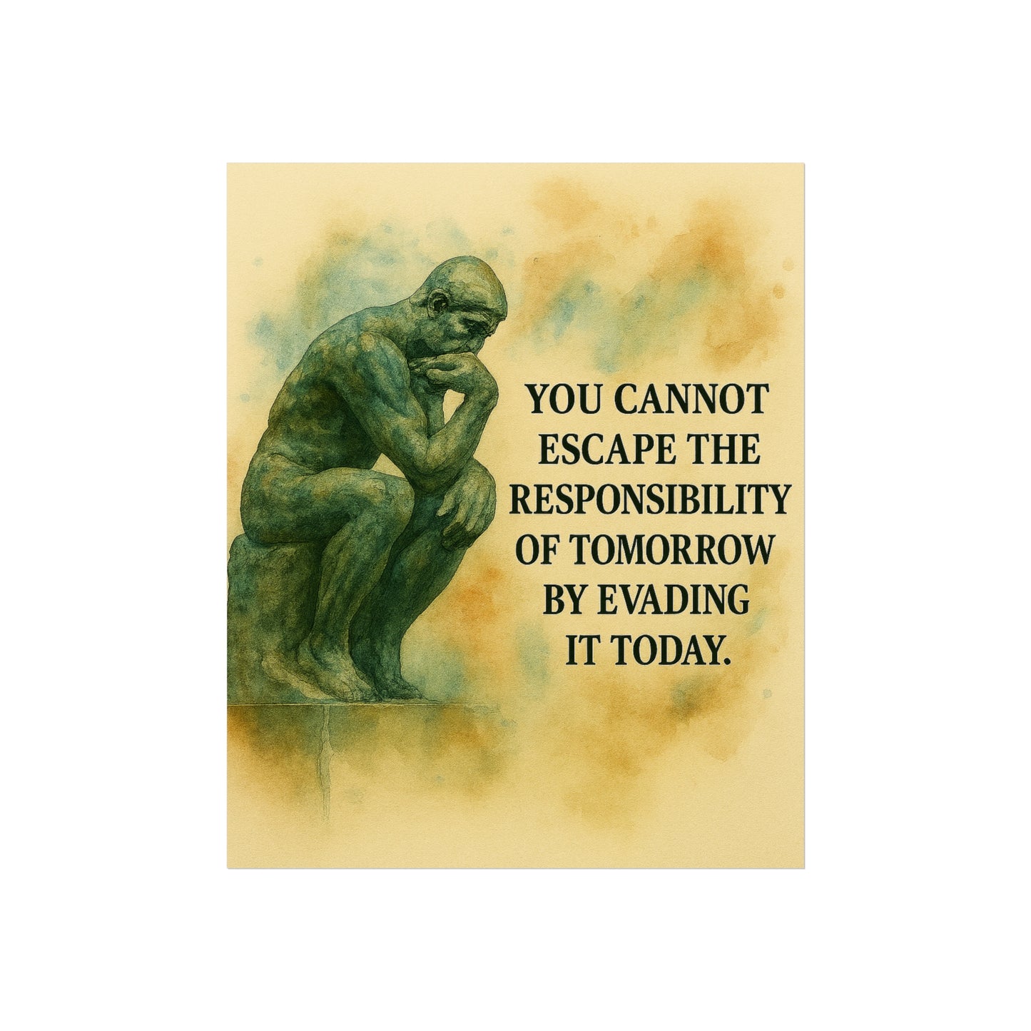 Inspirational Fine Art Posters, Motivational Wall Decor, Living Room Art, Gift for Dreamers, Reflection and Responsibility Quotes