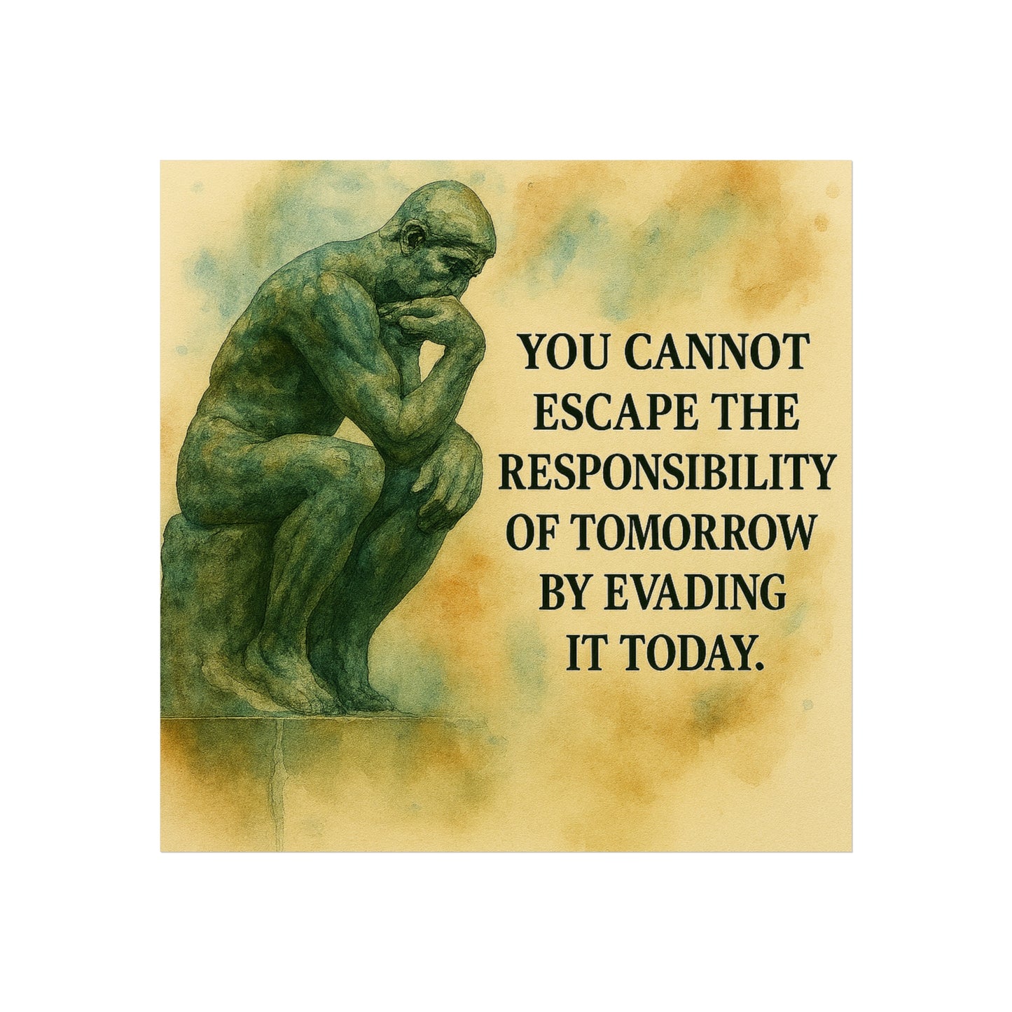 Inspirational Fine Art Posters, Motivational Wall Decor, Living Room Art, Gift for Dreamers, Reflection and Responsibility Quotes