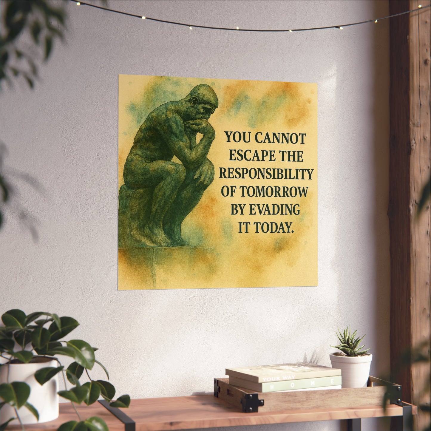 Inspirational Fine Art Posters, Motivational Wall Decor, Living Room Art, Gift for Dreamers, Reflection and Responsibility Quotes