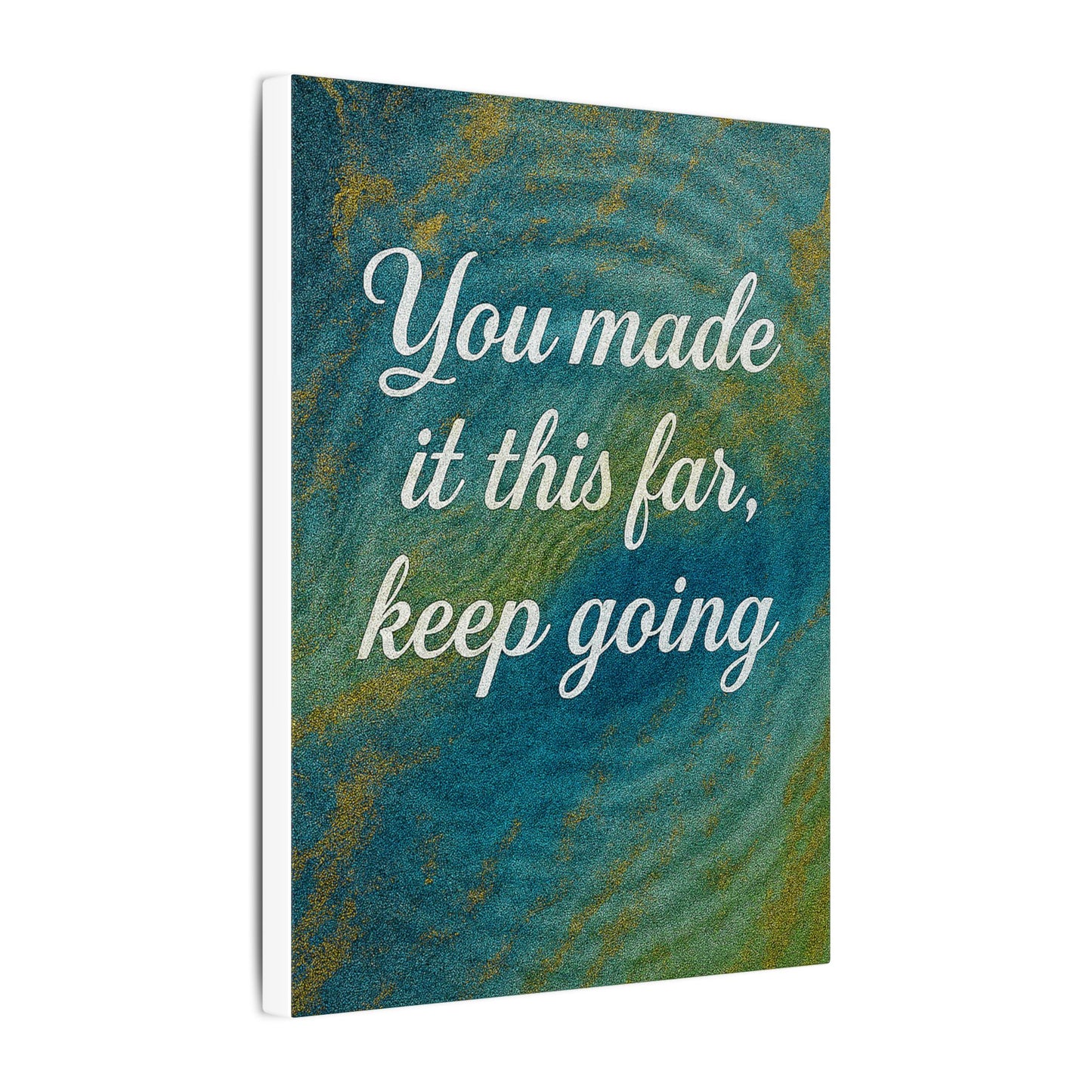 "You made it this far, keep going" Motivational Wall Art Canvas, Home Decor, Inspirational Quote Poster, Office Decoration, Positive Vibes Decor, Gift for Friends