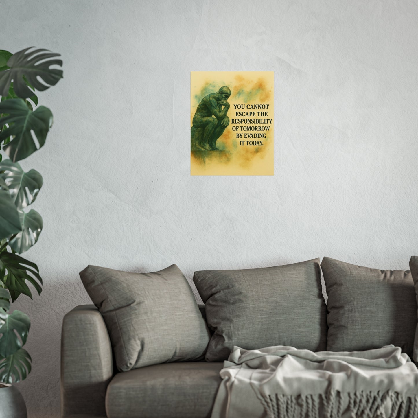 Inspirational Fine Art Posters, Motivational Wall Decor, Living Room Art, Gift for Dreamers, Reflection and Responsibility Quotes