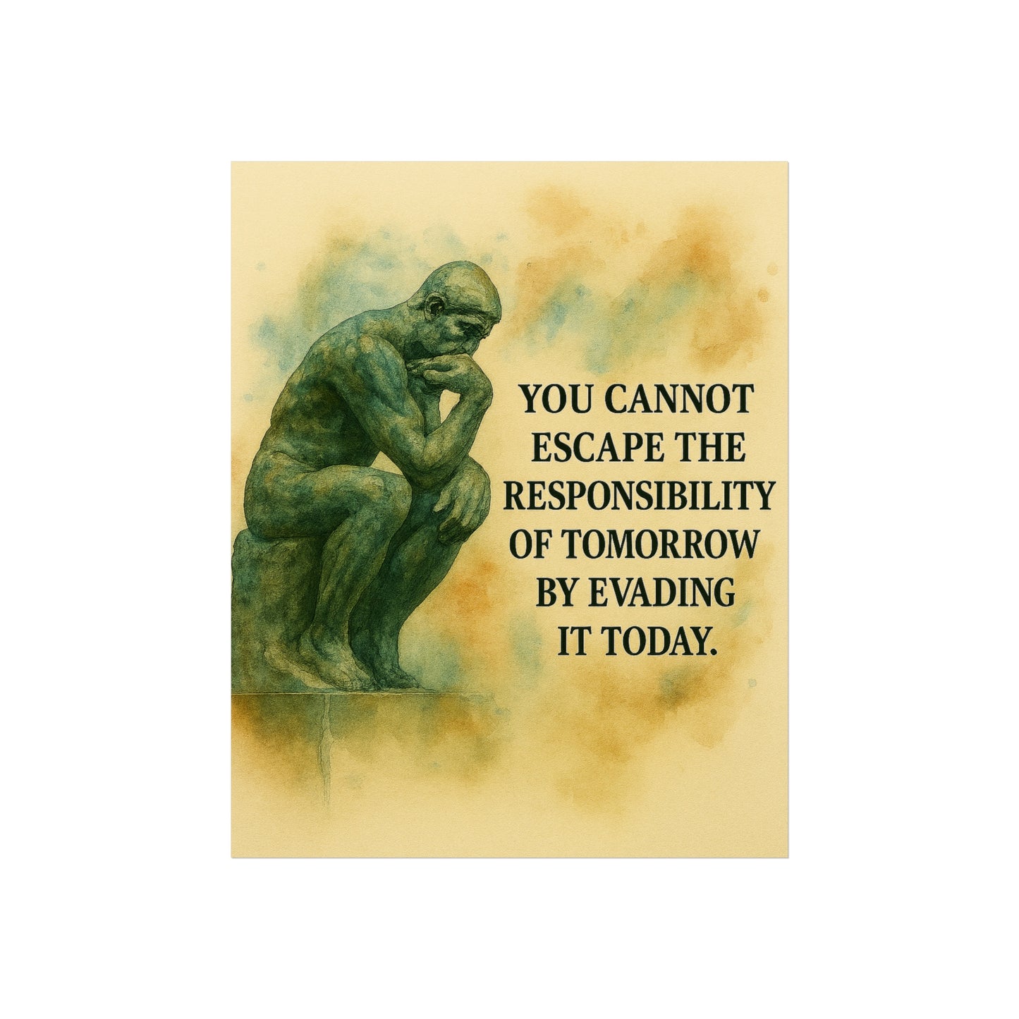 Inspirational Fine Art Posters, Motivational Wall Decor, Living Room Art, Gift for Dreamers, Reflection and Responsibility Quotes