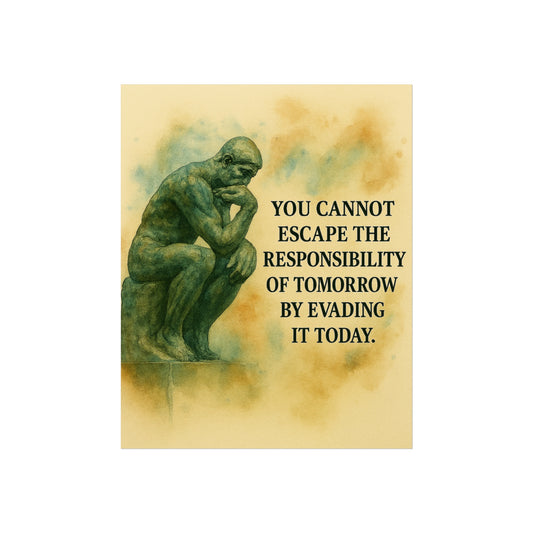 Inspirational Fine Art Posters, Motivational Wall Decor, Living Room Art, Gift for Dreamers, Reflection and Responsibility Quotes