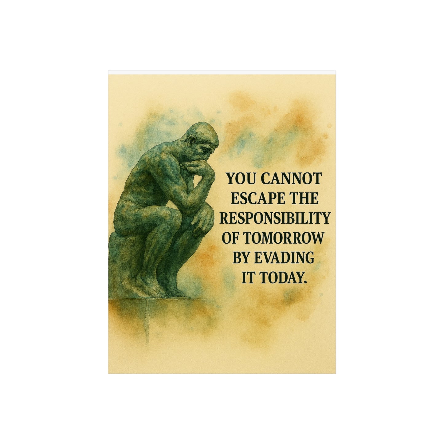 Inspirational Fine Art Posters, Motivational Wall Decor, Living Room Art, Gift for Dreamers, Reflection and Responsibility Quotes