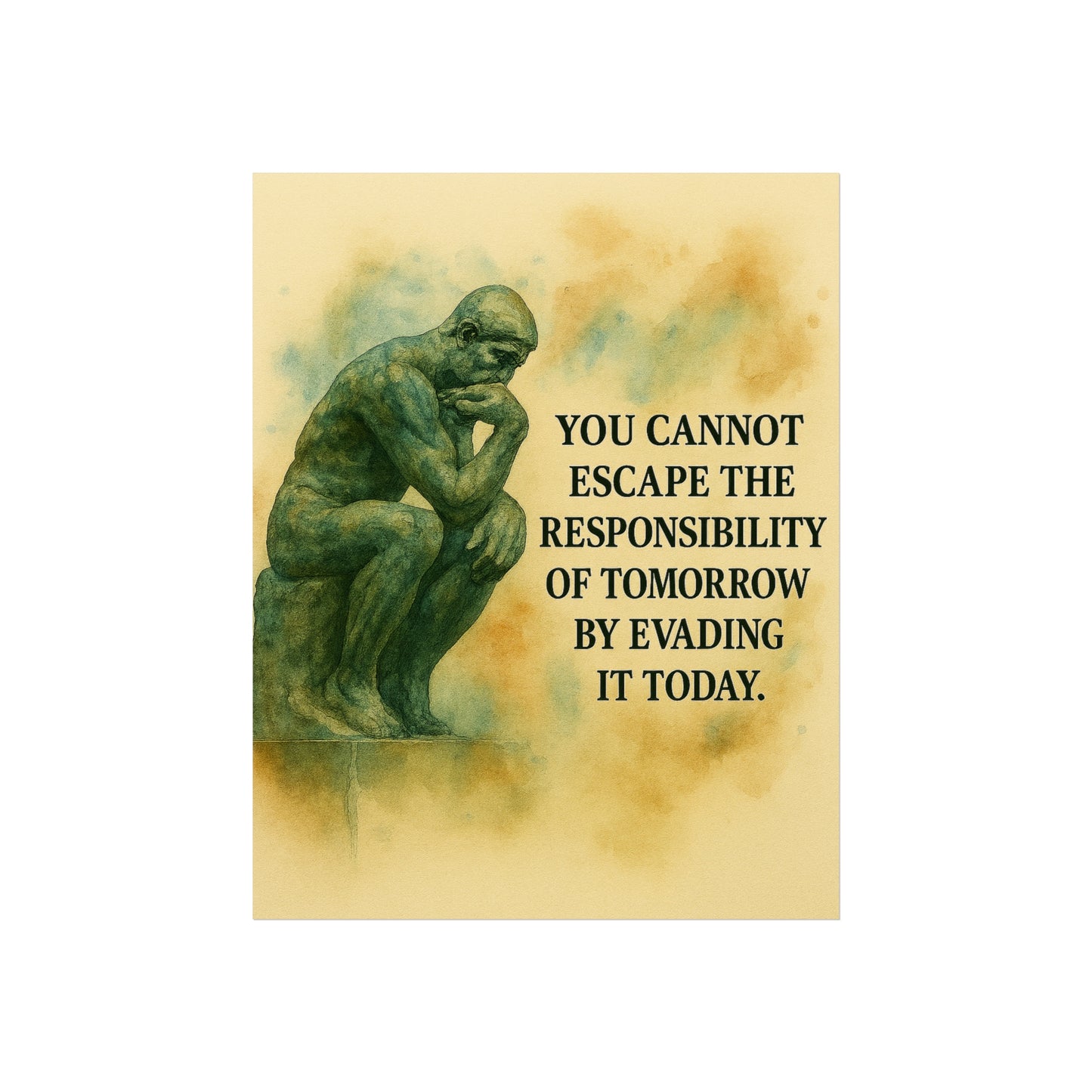 Inspirational Fine Art Posters, Motivational Wall Decor, Living Room Art, Gift for Dreamers, Reflection and Responsibility Quotes