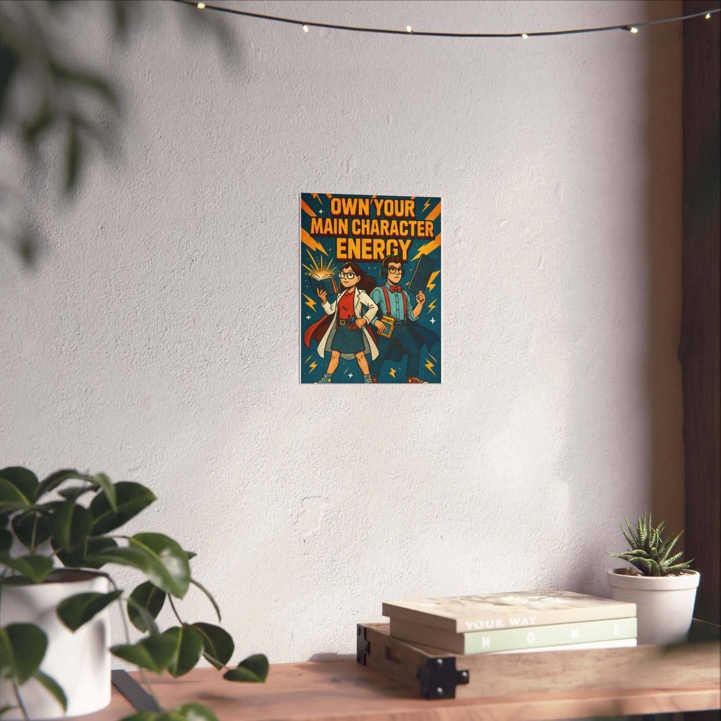 Energetic Fine Art Posters for Creative Souls, Main Character Decor, Geeky Wall Art, Inspirational Home Office Decor, Unique Gift Idea