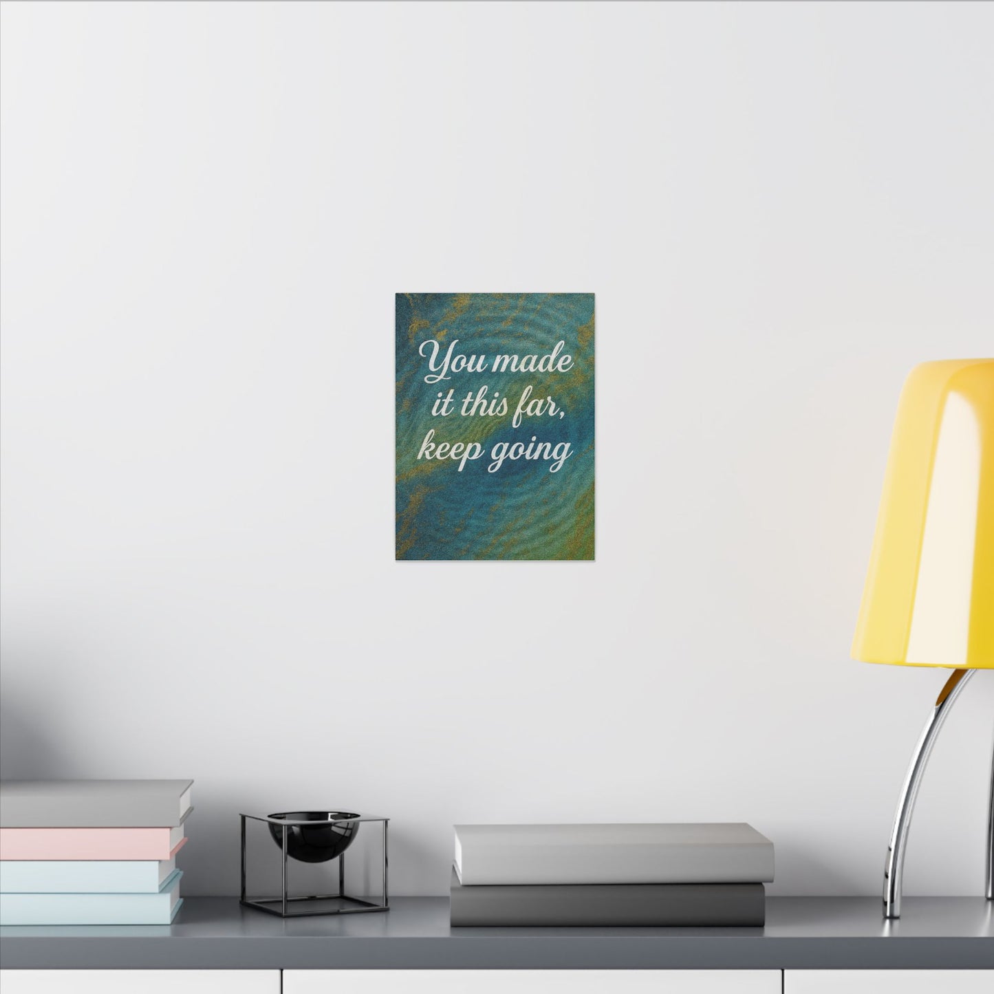 "You made it this far, keep going" Motivational Wall Art Canvas, Home Decor, Inspirational Quote Poster, Office Decoration, Positive Vibes Decor, Gift for Friends