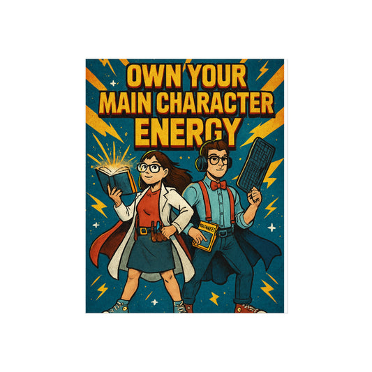 Energetic Fine Art Posters for Creative Souls, Main Character Decor, Geeky Wall Art, Inspirational Home Office Decor, Unique Gift Idea
