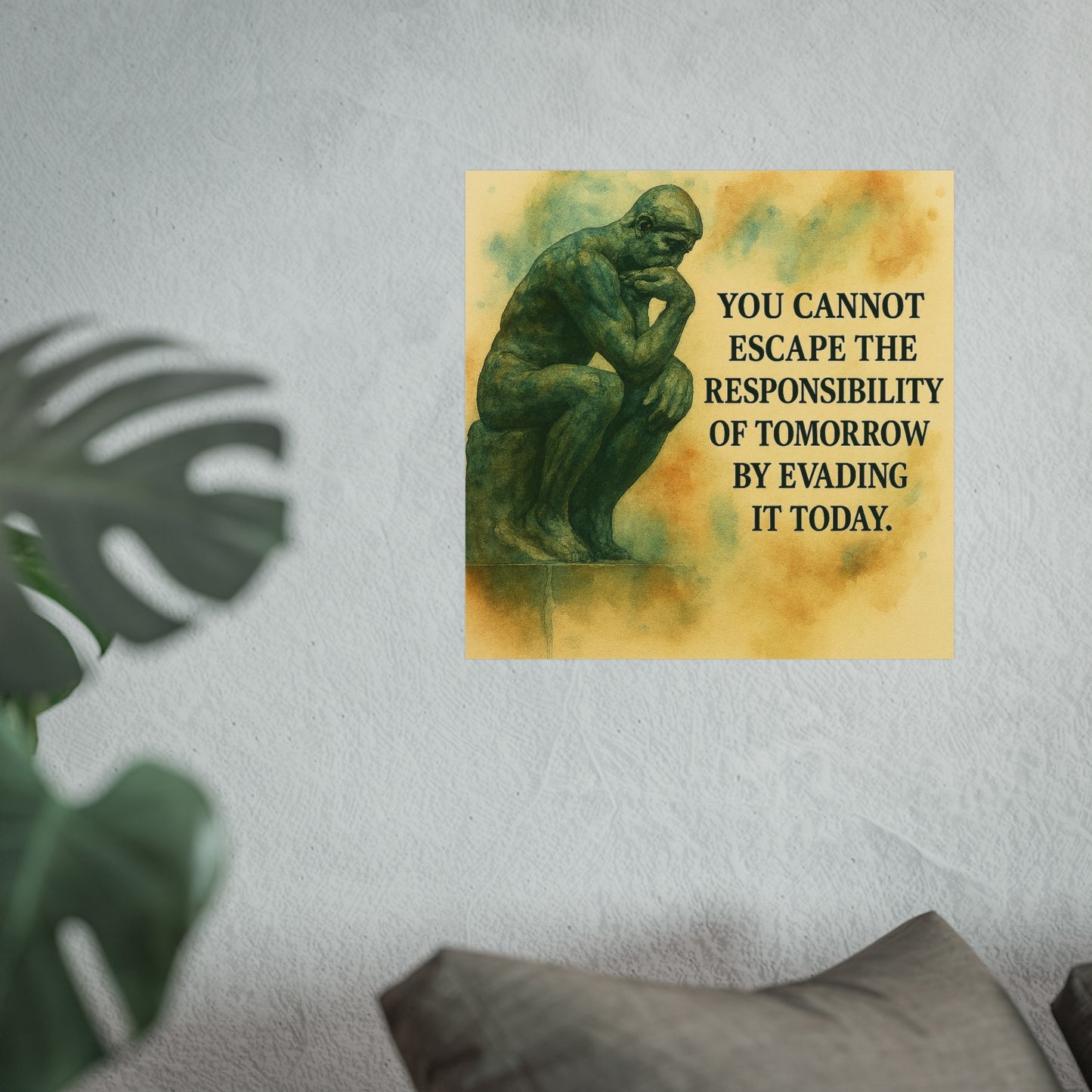 Inspirational Fine Art Posters, Motivational Wall Decor, Living Room Art, Gift for Dreamers, Reflection and Responsibility Quotes