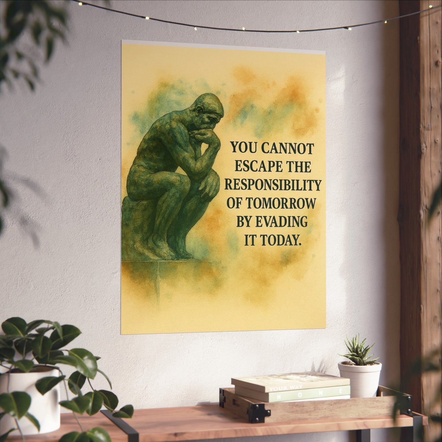 Inspirational Fine Art Posters, Motivational Wall Decor, Living Room Art, Gift for Dreamers, Reflection and Responsibility Quotes