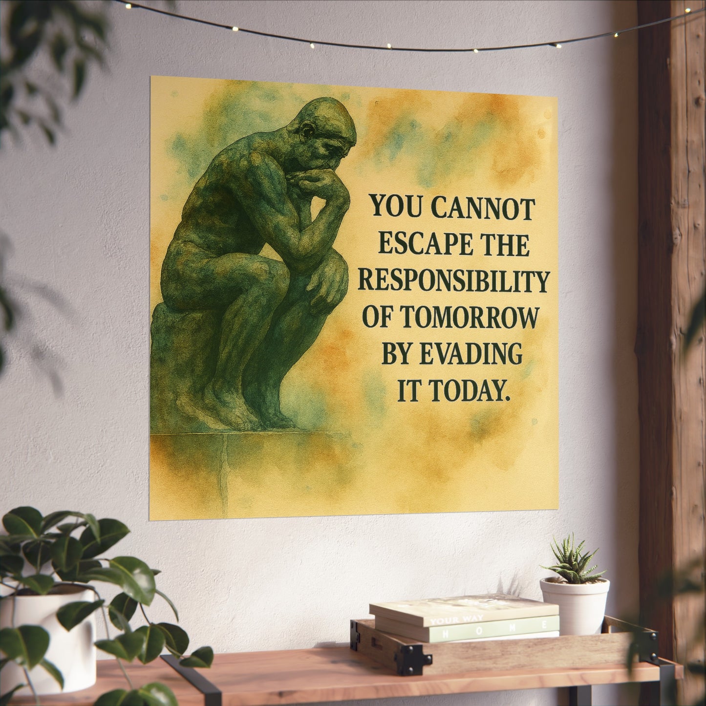 Inspirational Fine Art Posters, Motivational Wall Decor, Living Room Art, Gift for Dreamers, Reflection and Responsibility Quotes