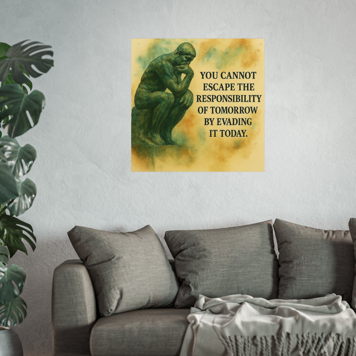 Inspirational Fine Art Posters, Motivational Wall Decor, Living Room Art, Gift for Dreamers, Reflection and Responsibility Quotes