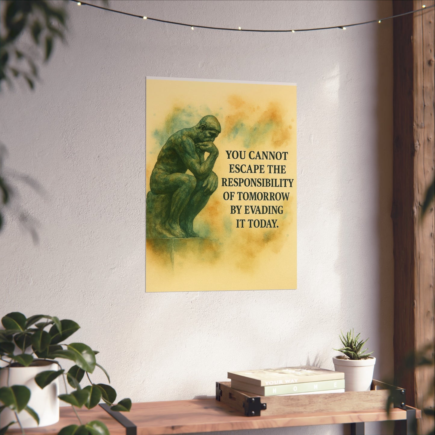 Inspirational Fine Art Posters, Motivational Wall Decor, Living Room Art, Gift for Dreamers, Reflection and Responsibility Quotes