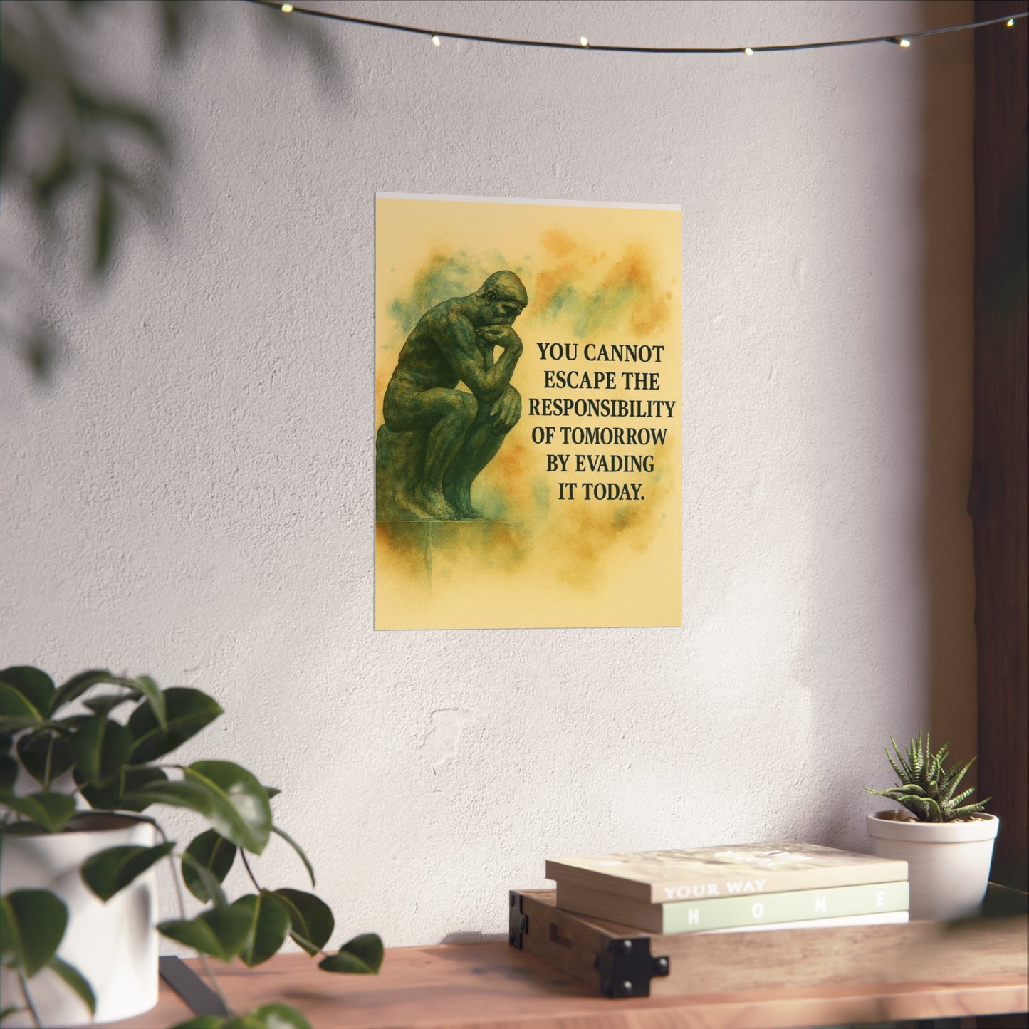 Inspirational Fine Art Posters, Motivational Wall Decor, Living Room Art, Gift for Dreamers, Reflection and Responsibility Quotes