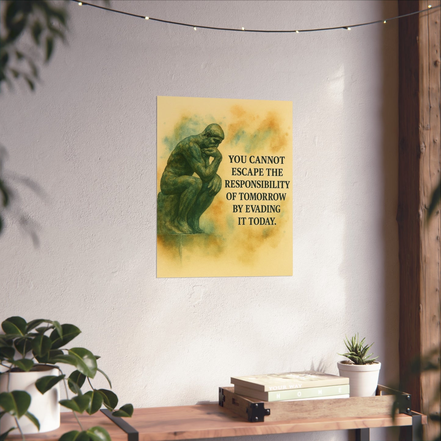 Inspirational Fine Art Posters, Motivational Wall Decor, Living Room Art, Gift for Dreamers, Reflection and Responsibility Quotes