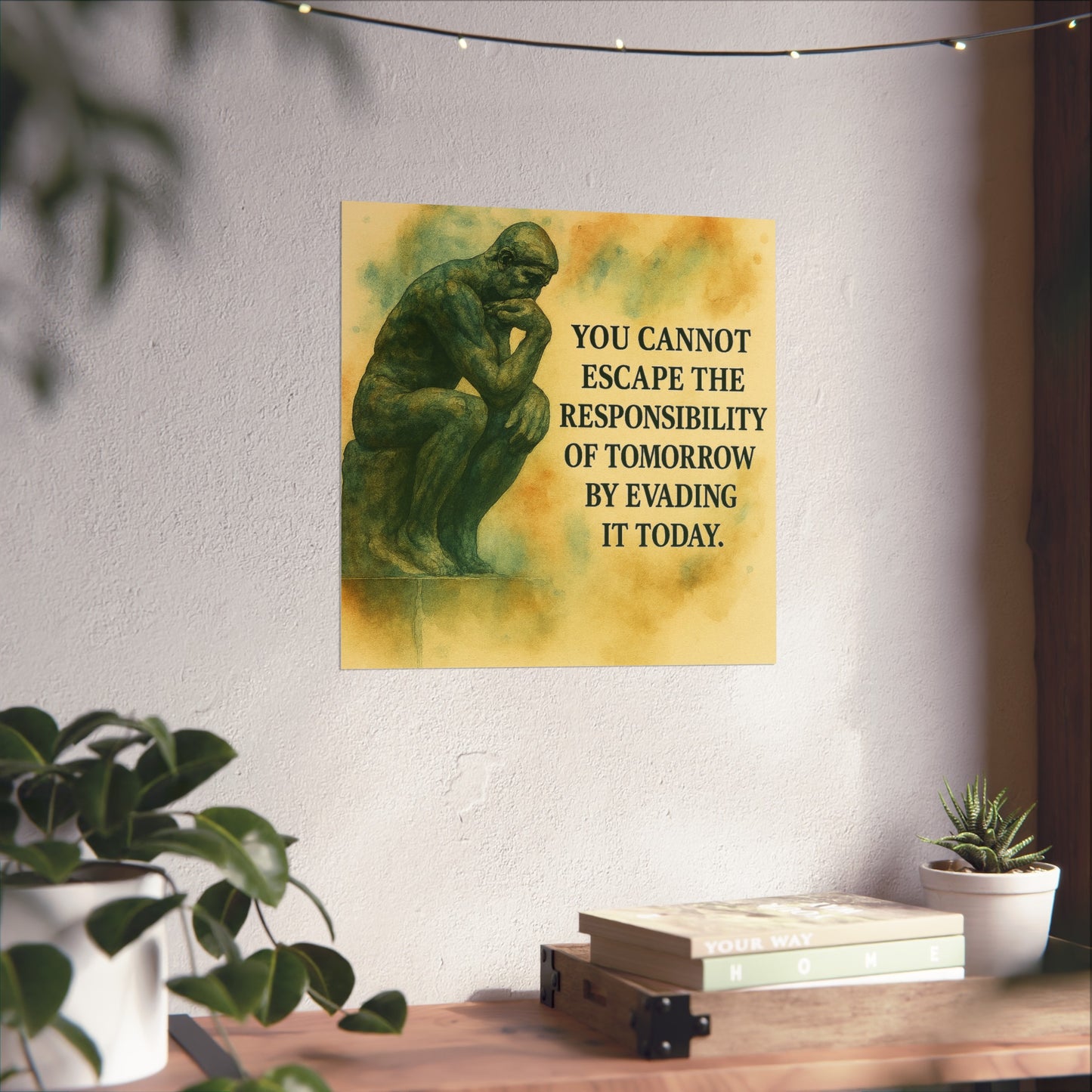 Inspirational Fine Art Posters, Motivational Wall Decor, Living Room Art, Gift for Dreamers, Reflection and Responsibility Quotes