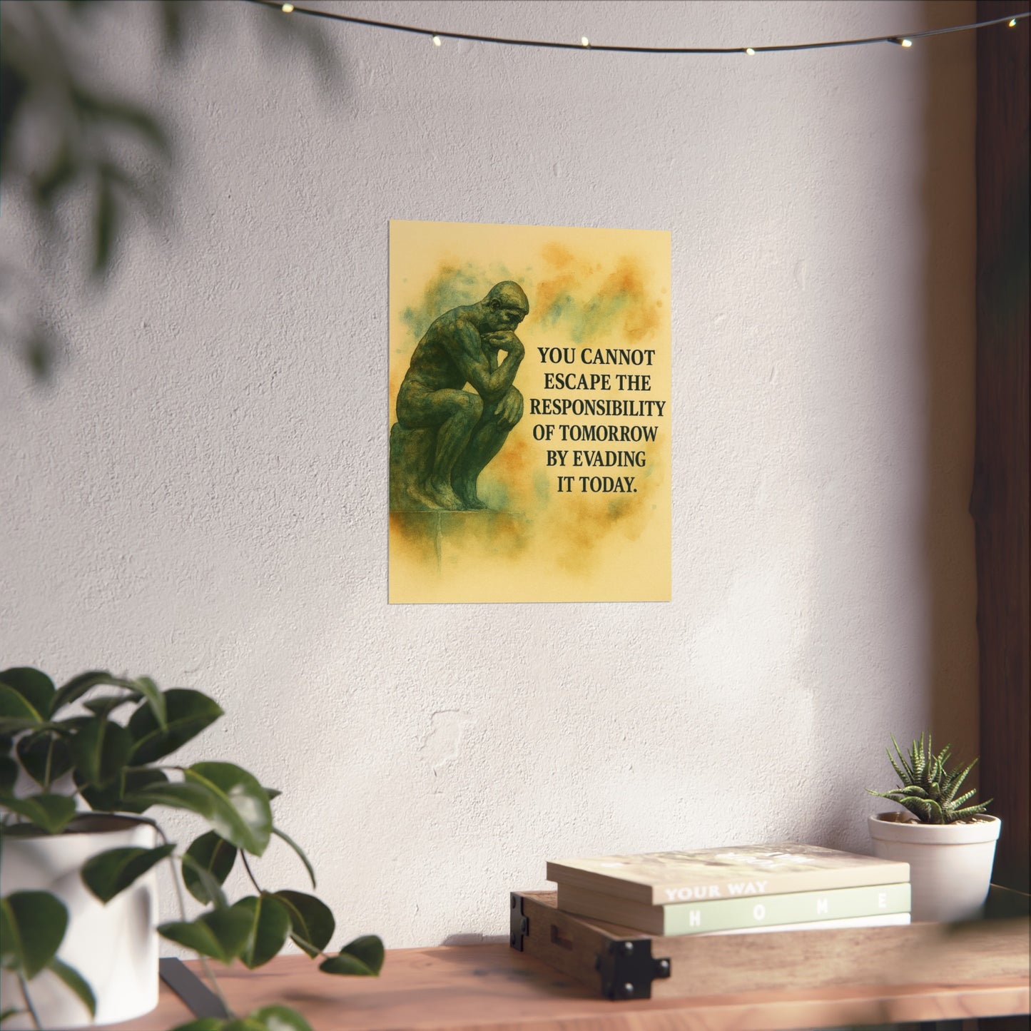 Inspirational Fine Art Posters, Motivational Wall Decor, Living Room Art, Gift for Dreamers, Reflection and Responsibility Quotes